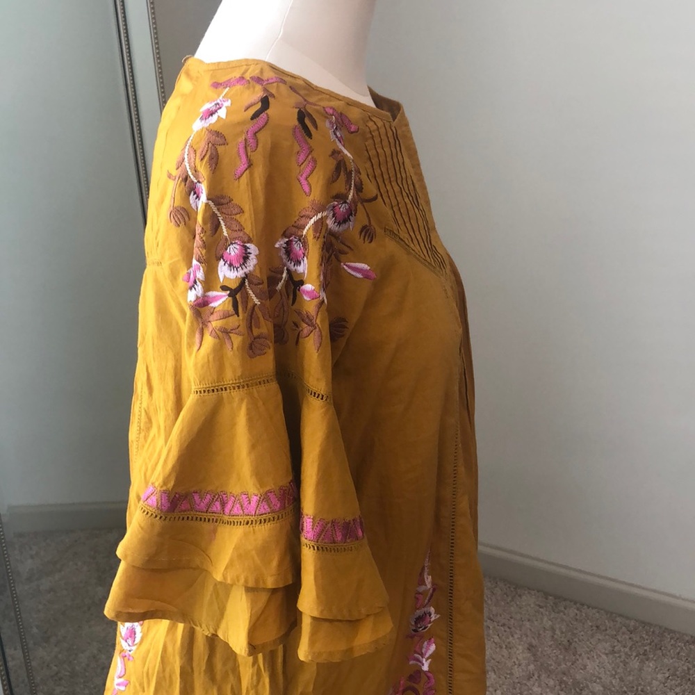 New Free People Pavlo Cotton Embroidered Dress - Picture 7 of 9